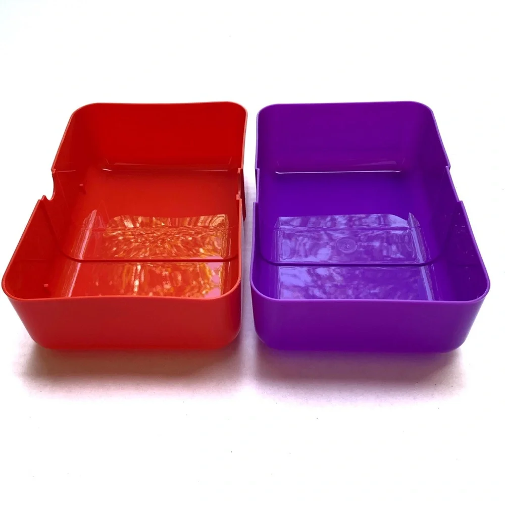 New Red and Purple hard body snack and lunch box.
